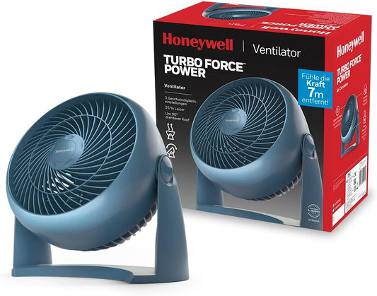  Honeywell Ventilateur TurboForce Power (fonctionnement Silencieux Pour Rafraîchissement, Inclinaison Variable à 90°, 3 Vitesses, Option De Fixation Murale, Ventilateur De Table) HT900NE4