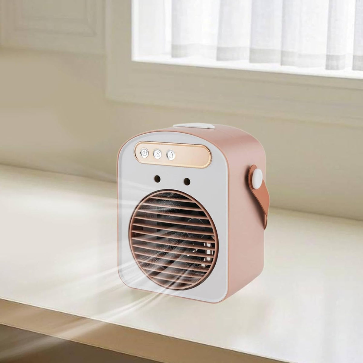  F Fityle Climatiseur Portable 2 En 1, Ventilateur De Bureau Avec Humidificateur, 3 Vitesses Réglables, Technologie Faible Bruit Pour Chambre Et Dorm