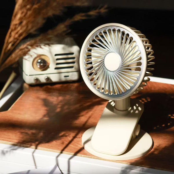  Clip Rechargeable Sur Petit Ventilateur Avec Lumière LED, Clip Portable Extérieur Sur Ventilateur, 3 Modes.