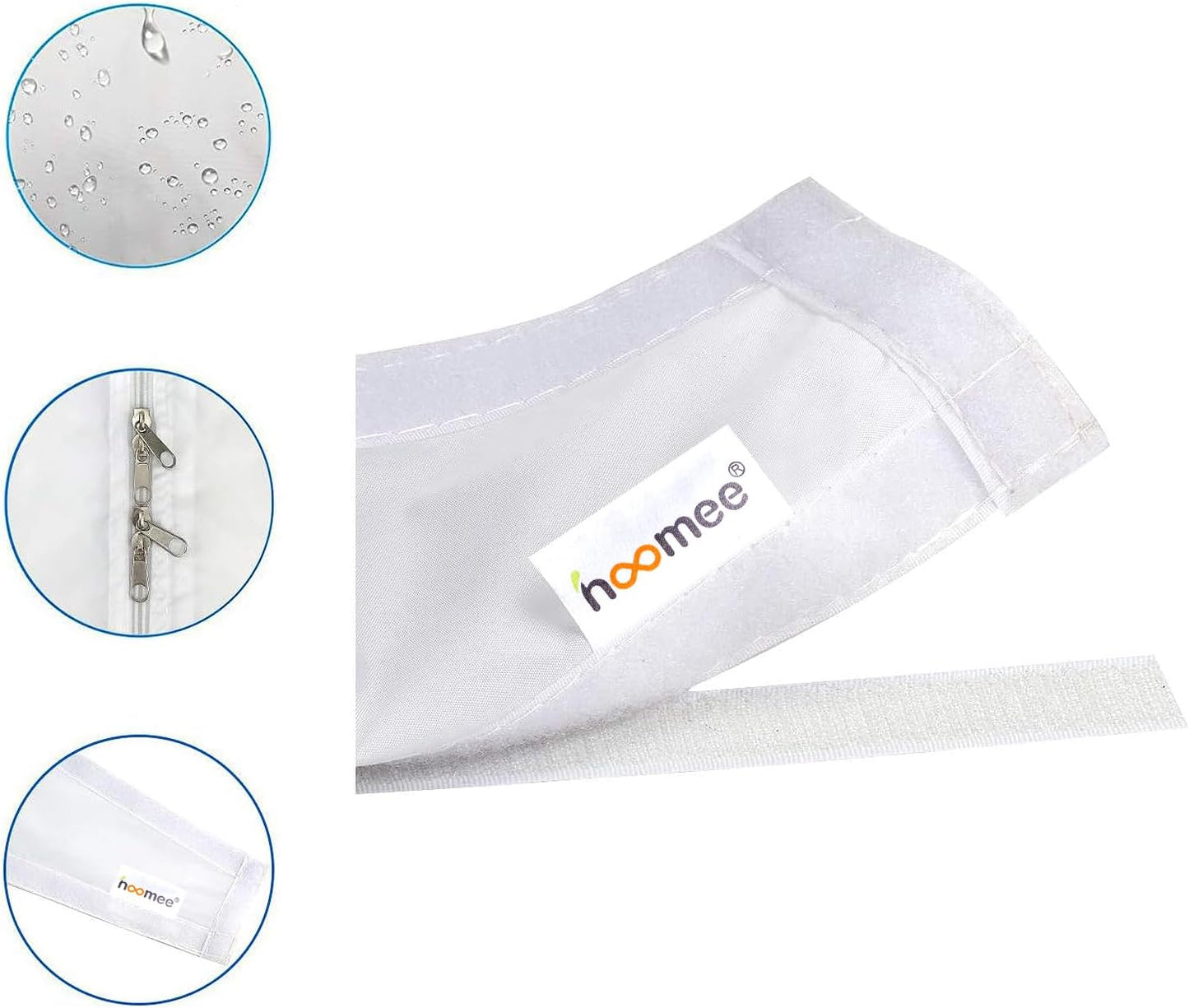  HOOMEE Tissu D’Isolation Pour Fenêtre à Pivot Central Avec Un Périmètre Allant Jusqu’à 300cm- Pour Climatiseur Mobile Et Sèche-Linge – Adapté à Toutes Les Unités Mobiles De Climatisation(2x150CM)