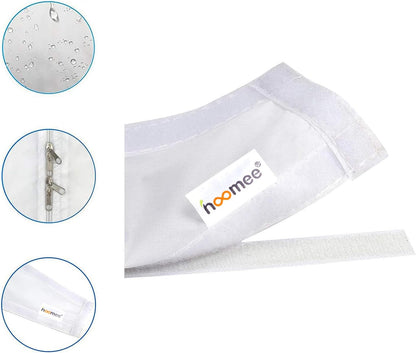 HOOMEE Tissu D’Isolation Pour Fenêtre à Pivot Central Avec Un Périmètre Allant Jusqu’à 300cm- Pour Climatiseur Mobile Et Sèche-Linge – Adapté à Toutes Les Unités Mobiles De Climatisation(2x150CM)