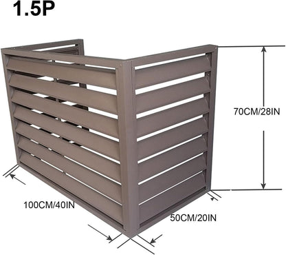 GENERIC Élégante Housse En Aluminium Résistant Aux Intempéries Pour Climatiseur – Protection Marron Pour Pompe à Chaleur Pour Unités Extérieures, Utilisation En Intérieur/extérieur, Solution Parfaite Pour