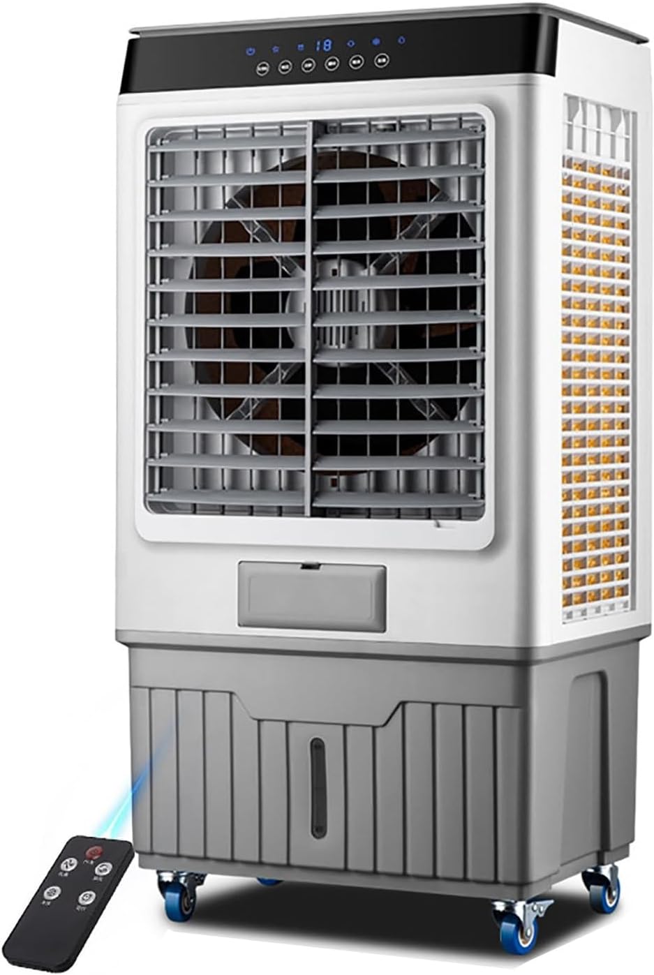  Rafraîchisseur D'Air, Climatiseur Portable, Réservoir D'eau De 60 L, Minuterie De 12 Heures, 3 Vitesses De Ventilation(95cm/37.5in)
