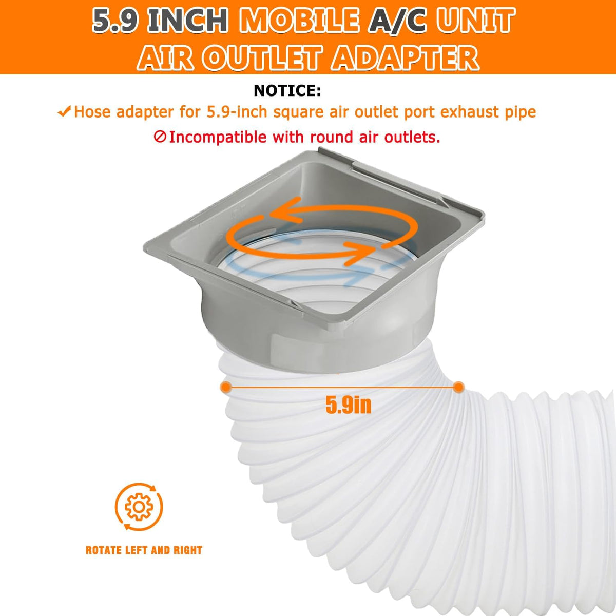  Tuyau Climatiseur Mobile Adaptateur,Raccord Tuyau Climatiseurs Mobile,pour Climatiseur Mobile 150mm Coupleur De Tube Extension Raccord Tuyau Pièce De Raccord