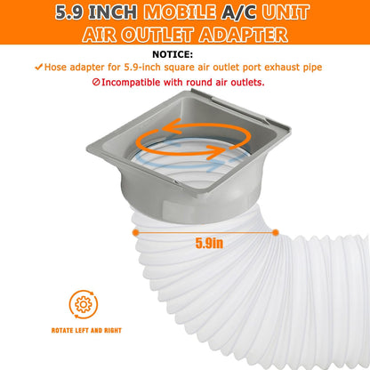  Tuyau Climatiseur Mobile Adaptateur,Raccord Tuyau Climatiseurs Mobile,pour Climatiseur Mobile 150mm Coupleur De Tube Extension Raccord Tuyau Pièce De Raccord