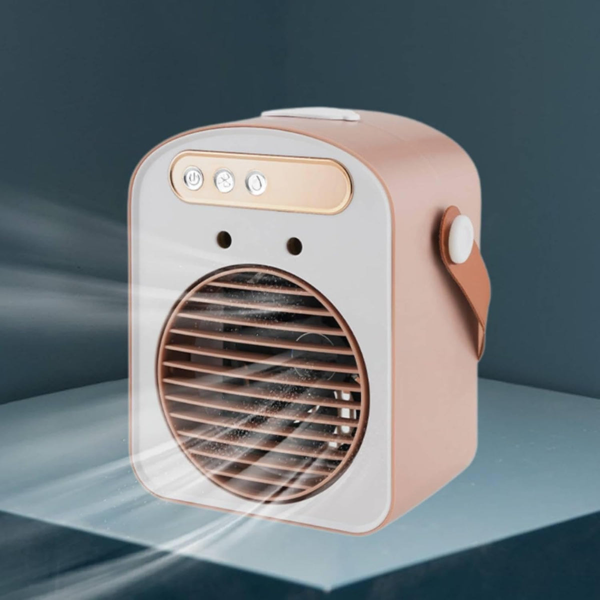  F Fityle Climatiseur Portable 2 En 1, Ventilateur De Bureau Avec Humidificateur, 3 Vitesses Réglables, Technologie Faible Bruit Pour Chambre Et Dorm