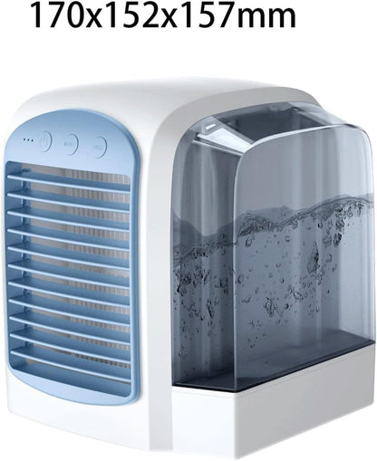  DieffematicKTY Climatiseur Mobile Water Cooling Fan Mini Home Desktop Small Fan Air Conditioner Electromechanical Fan Portable Table Fan (Color : Blue)