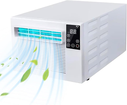  Climatiseur Portable 280W Avec Refroidissement Par Compresseur, Unité De Climatisation Ultra Silencieuse 38dB Mini Pour La Chambre à Coucher, Le Dortoir, Le Logement De Location, L'efficacité énergéti
