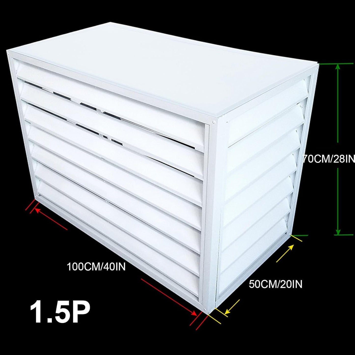 GENERIC Housse En Aluminium Pour Climatiseur – Protection Pour Unité Extérieure Résistante Aux Intempéries – Matériau Extérieur Idéal Pour Une Utilisation En Intérieur/extérieur