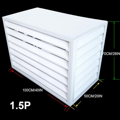 GENERIC Housse En Aluminium Pour Climatiseur – Protection Pour Unité Extérieure Résistante Aux Intempéries – Matériau Extérieur Idéal Pour Une Utilisation En Intérieur/extérieur