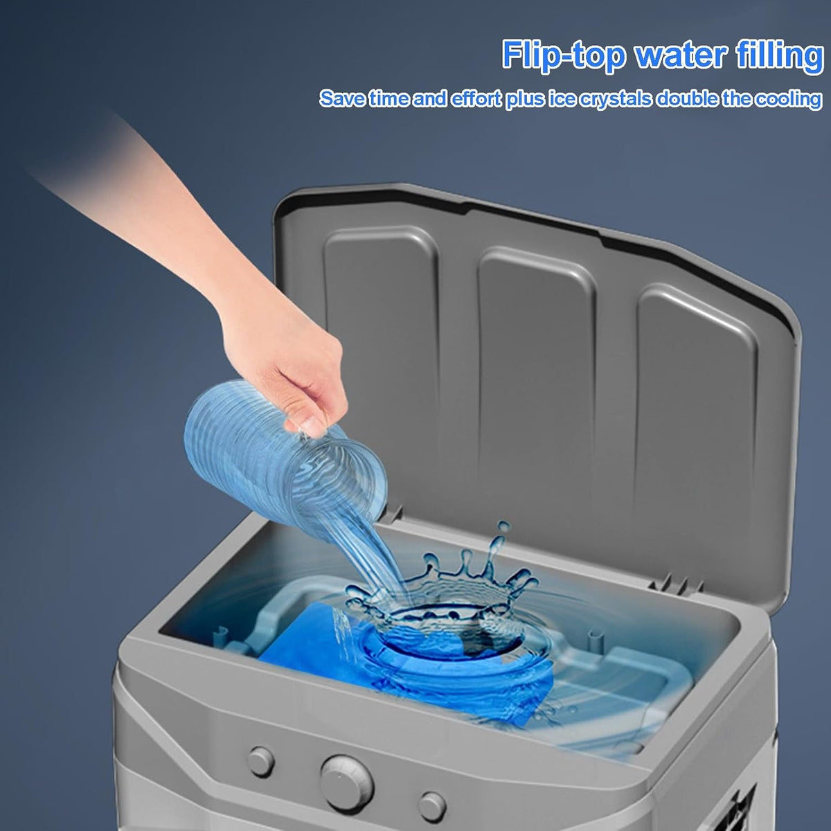  Climatiseur Portable, Réservoir D'eau De 35 L, Feuille Pivotante Grand Angle, Avec Roue Universelle Pour Garage Et Usage Commercial