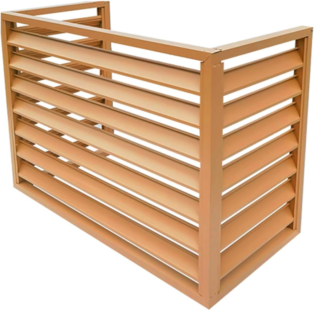 GENERIC Housse De Protection En Aluminium Pour Climatiseur Extérieur Pour Pompes à Chaleur à Air – Housse De Protection En Aluminium Pour Condensateur Extérieur – Amande No Top L110 X L60 X H80 (2-3P)