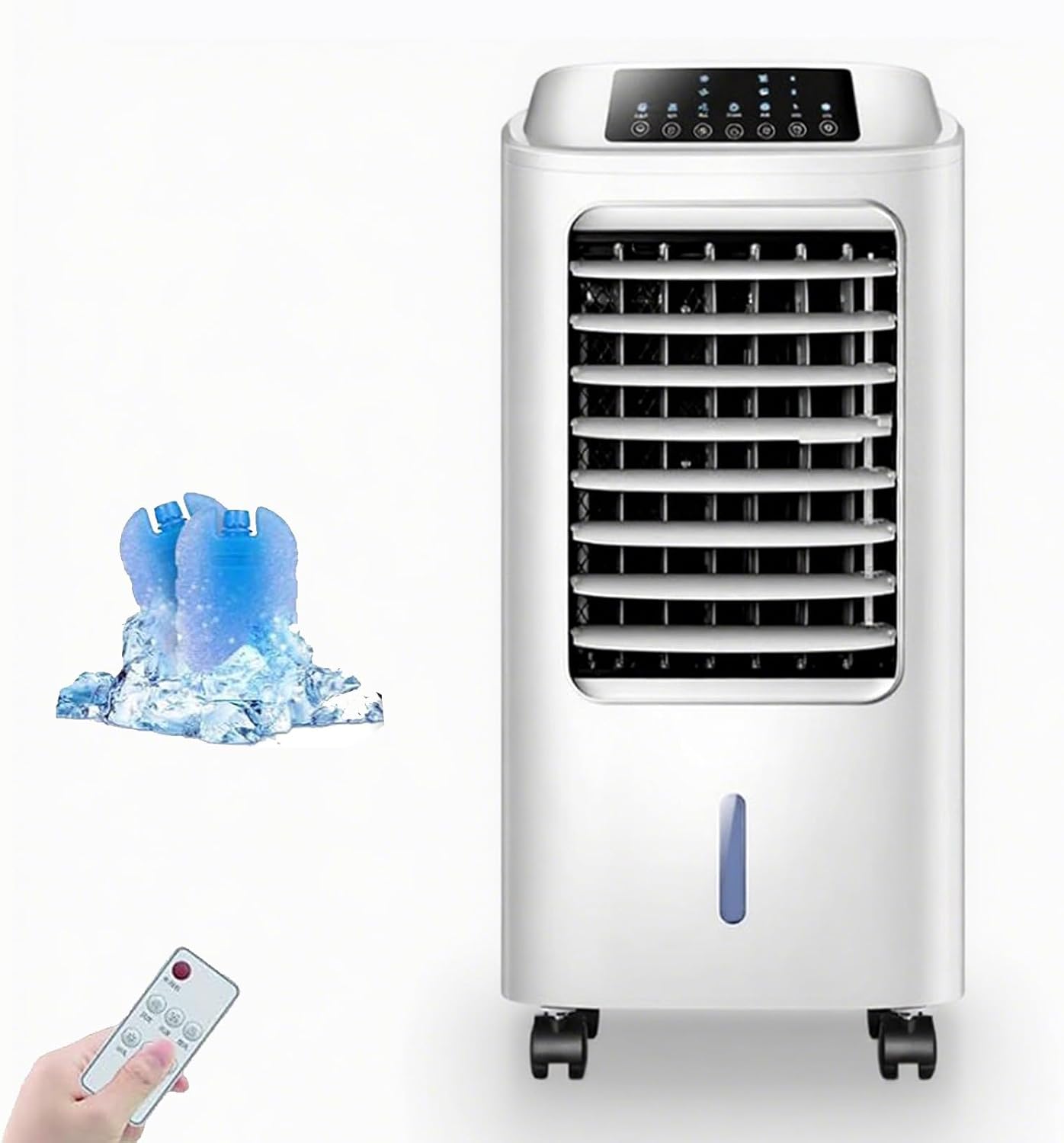  Evaporative Cooler With Remote, 3 Speeds, Timer, Mist, Oscillating For Home Garage Cooling