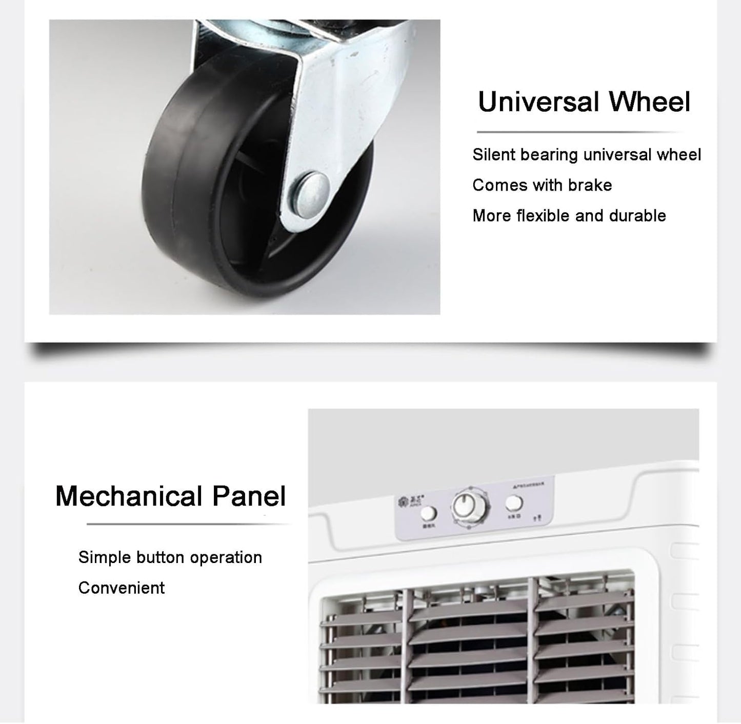 GENERIC Refroidisseur D'air évaporatif à Grand Volume, Ventilateur Portable Industriel De 4500m3/H Avec Réservoir De 50L, Liquide De Refroidissement Oscillant à 3 Vitesses Pour Les Grandes Usines De Pièces