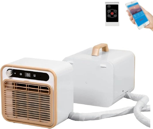  Mini Climatiseur Portable, Système De Refroidissement Split, Puissance Silencieuse De 5000 BTU, Unité Sans Kit De Fenêtre Requis, Commandes Tactiles(With 2-meter Connecting Pipe)
