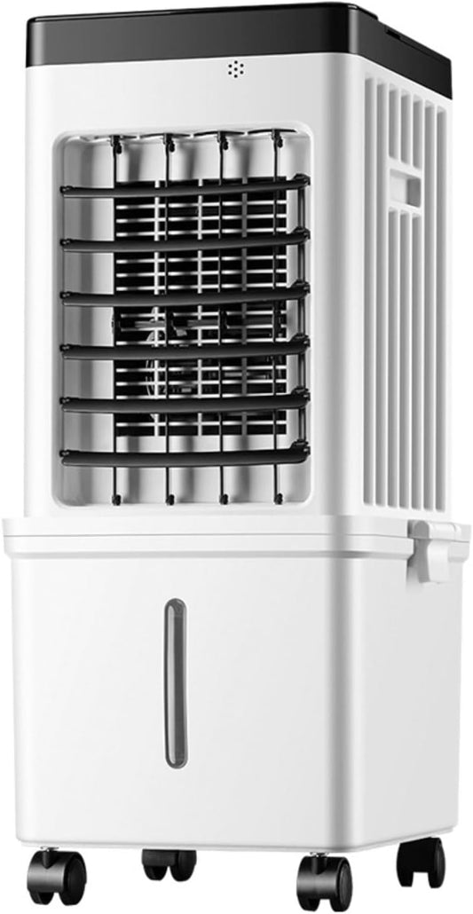 GENERIC Refroidisseur évaporatif Mobile 75W, Réservoir 15L, Oscillation 90°, Télécommande, 3 Modes, économie De Calme Et D'énergie Pour Les Chambres Et Le Bureau