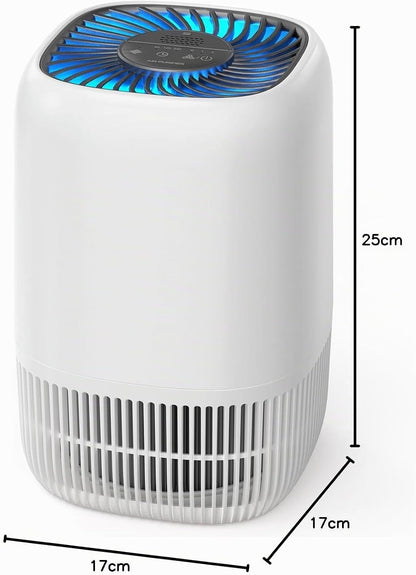  AROEVE Purificateur D'Air Avec Filtre HEPA H13 à 3 Étages, Pour Chambre 20m², Silencieux 22 DB & Économie D'Énergie 5W, Élimine Pollen Fumée Poils D'Animaux, Fonction Aromathérapie