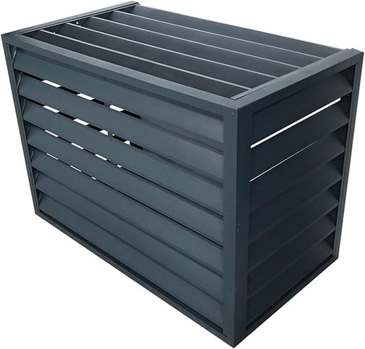 GENERIC Housse De Protection Pour Climatiseur Extérieur En Aluminium - Protection Contre Les Intempéries - Clôture Décorative Pour Unités AC Et Poubelles - Bouclier Extérieur Autonome