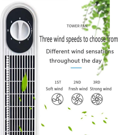  Ventilateur De Tour Sans Lame Pour Chambre à Coucher, 26ft/s Portable Standing Air Circulateur Avec 80 Oscillation, Fonctionnement 30dB Silencieux, 3 Réglages De Vitesse Et Poignée Pour Le Bureau, Cam