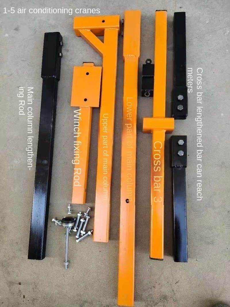 GENERIC Outil D'installation De Climatiseur à Haute Altitude – Treuil Autobloquant Et Support 3PH Côté Pliable 10 M Treuil Robuste Pour Des Installations Extérieures Sûres