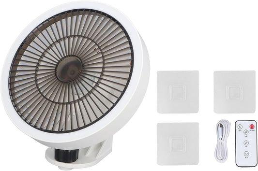  Haofy Petit Ventilateur Oscillant Mural Avec Télécommande, Veilleuse 3 Vitesses, Idéal Pour Chambre à Coucher, Bureau, Garage