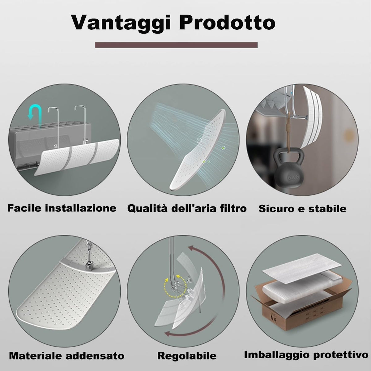  Réglable Déflecteur Climatisation, Universel Deflecteur Climatiseur Coupe-Vent, Soufflage Anti-Direct Pour Maison/Bureau âgés, Néonats, Femmes En Gestation Couvre-vent Défensé (Blanc)