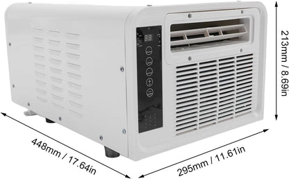  SIXRUN Climatiseur Compresseur, Climatisation Contrôle Vocal Air Froid/Chaud Avec Télécommande Pour Bateau Caravane Dortoir Espace De 1 à 10㎡ (Prise UE 220V)
