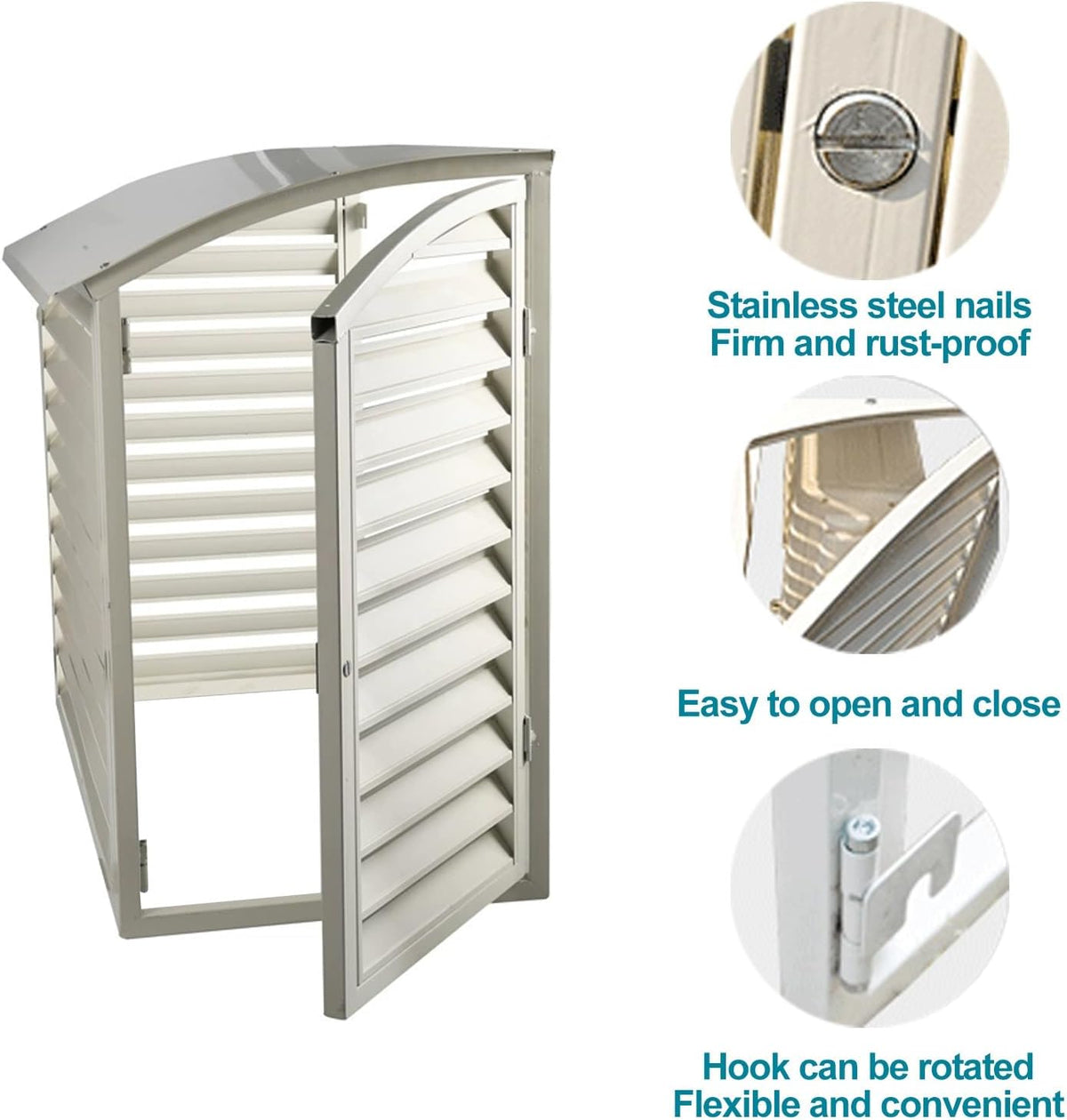  Housse De Protection Pour Climatiseur Mini-Split De Qualité Supérieure, En Aluminium, Avec écran De Protection Supérieur Pour Une Durabilité Et Une Résistance Accrues Aux