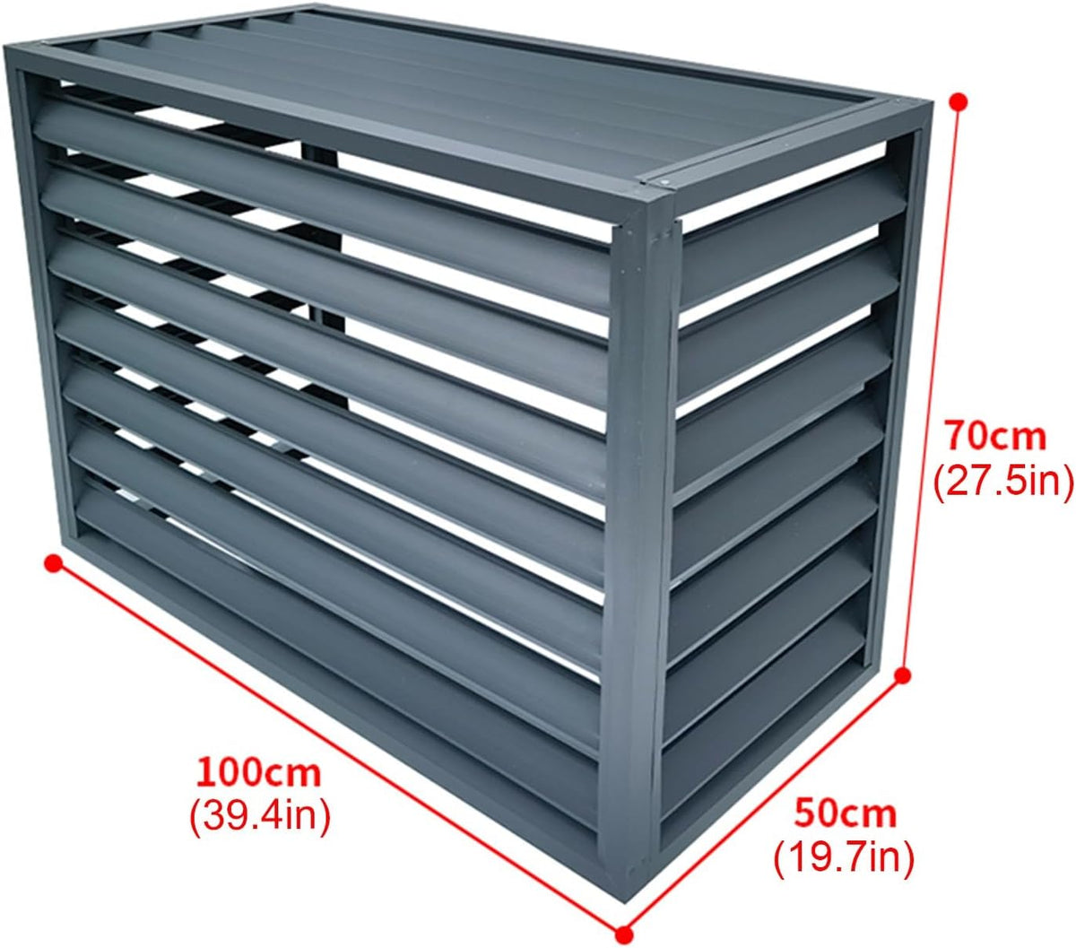  Écran De Clôture En Aluminium Robuste Pour Climatiseur – Protection De Confidentialité Pour Climatiseur Extérieur Pour Systèmes Split Et équipements De Piscine. Protectio