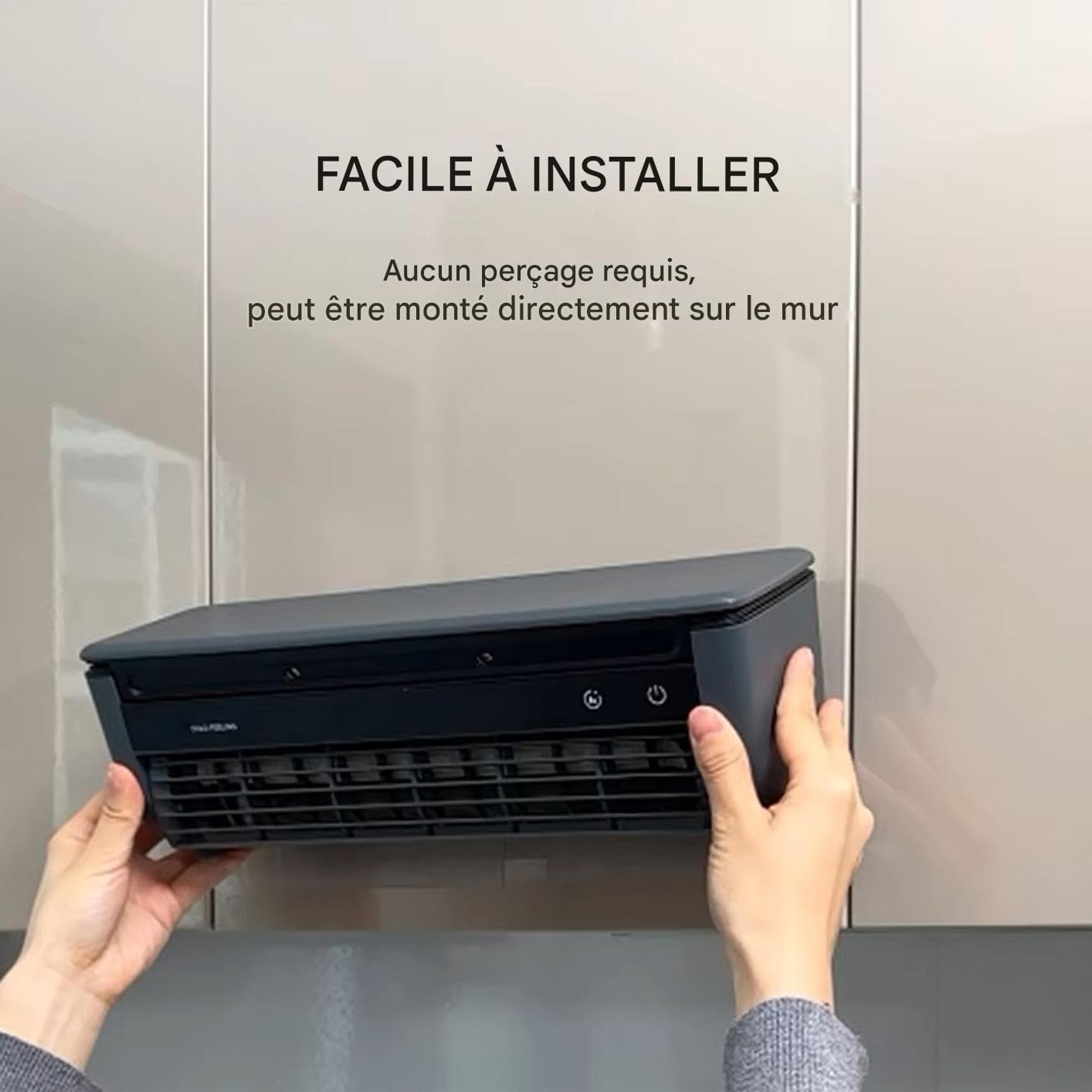  Ventilateur Avec Climatiseur,Ventilateur Climatiseur Mural - Avec Chargeur Sans Fil Et Rafraîchisseur - Pour Intérieur Cuisine Extérieur Salle De Bain Maison Voyage