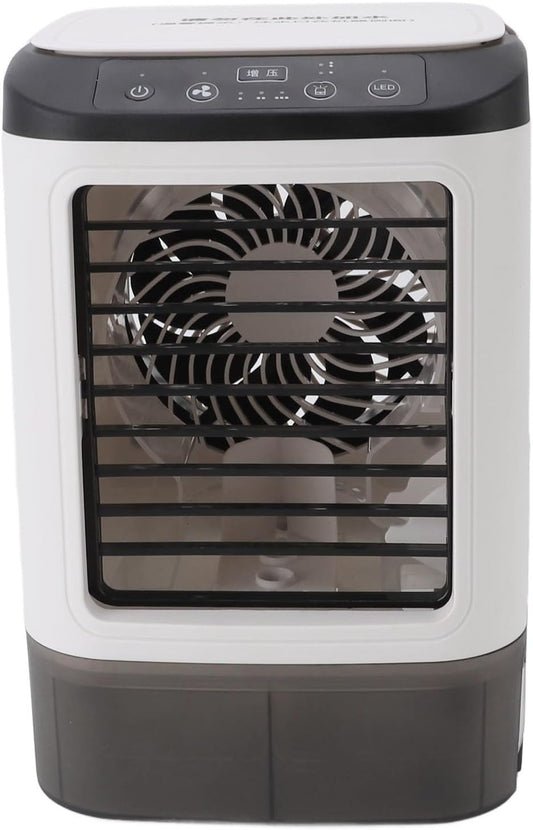  ZJchao Colloir à Air à évaporation Compacte 12W 900 Ml Ventilateur De Refroidissement Personnel Alimenté Par USB Avec Fonction à 3 Vitesses Double Fonction De Brumisation Et 7 Couleurs Lumière De