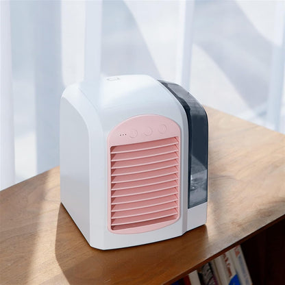  DieffematicKTY Climatiseur Mobile Water Cooling Fan Mini Home Desktop Small Fan Air Conditioner Electromechanical Fan Portable Table Fan (Color : Blue)