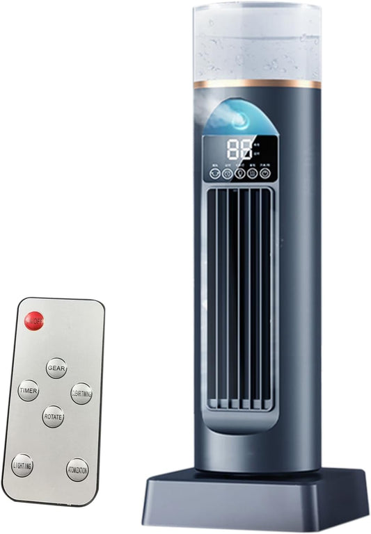 GENERIC Tower Climatiseur AC – Ventilateur De Refroidissement D'air Tour Pour Chambre à Coucher, Refroidisseur Oscillant Silencieux, 6 Vitesses, Avec Télécommande Et Réservoir D'eau, Minuterie De 6 H Pour La