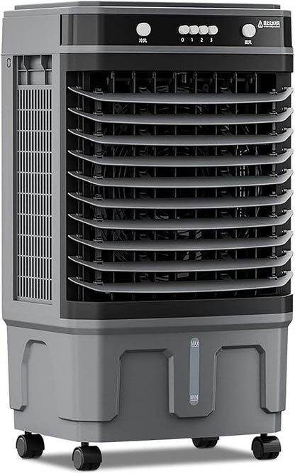 GENERIC Climatiseur Portable, Refroidisseur Par évaporation Avec Télécommande, Minuterie 12h, 3 Vitesses, Oscillation à 120° Pour Intérieur, Cuisine, Chambre à Coucher