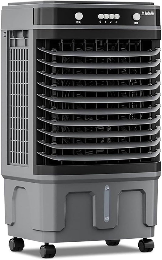 GENERIC Climatiseur Portable, Refroidisseur Par évaporation Avec Télécommande, Minuterie 12h, 3 Vitesses, Oscillation à 120° Pour Intérieur, Cuisine, Chambre à Coucher