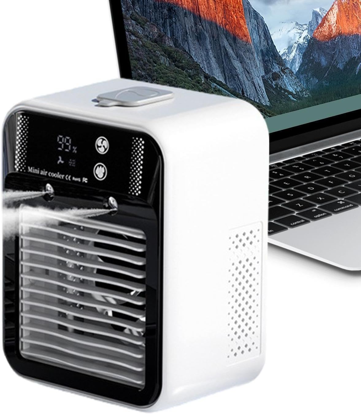  Climatiseurs Portables Pour Pièces, Ventilateurs Silencieux Rafraîchissants, Ventilateur Climatiseur Portable 2 Vitesses, Maison, Chambre, Bureau, Garage, Bureau, Cuisine, Dortoir