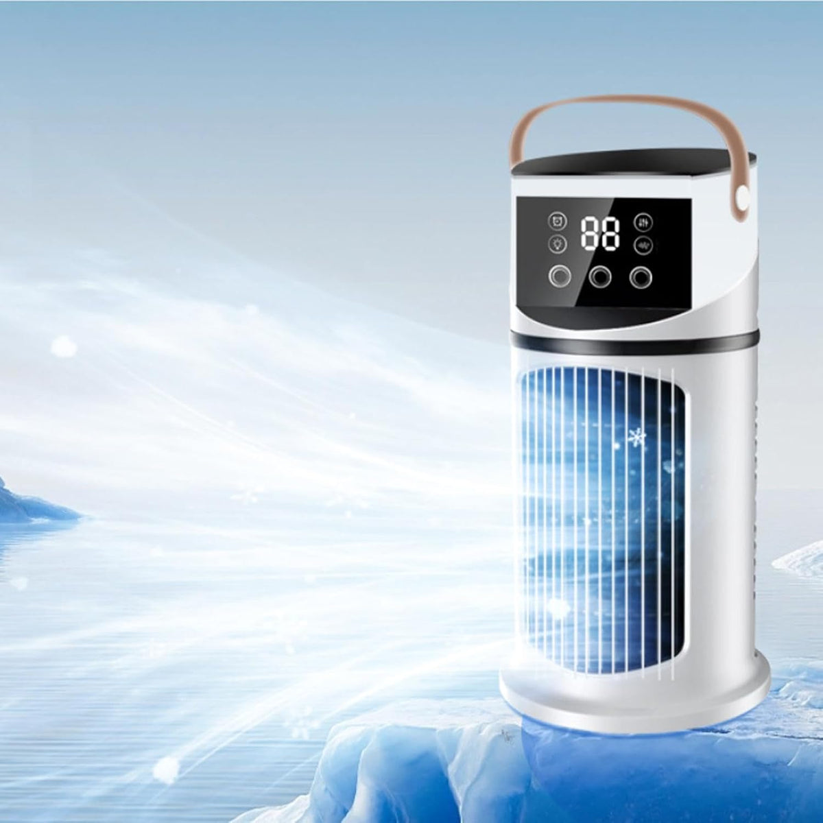  Climatiseur De Bureau - Rafraîchisseur D'Air Pour Pièces Avec Brumisation LED | Appareil 9 Vitesses Pour Chambre, Dortoir Et Espaces Étudiés