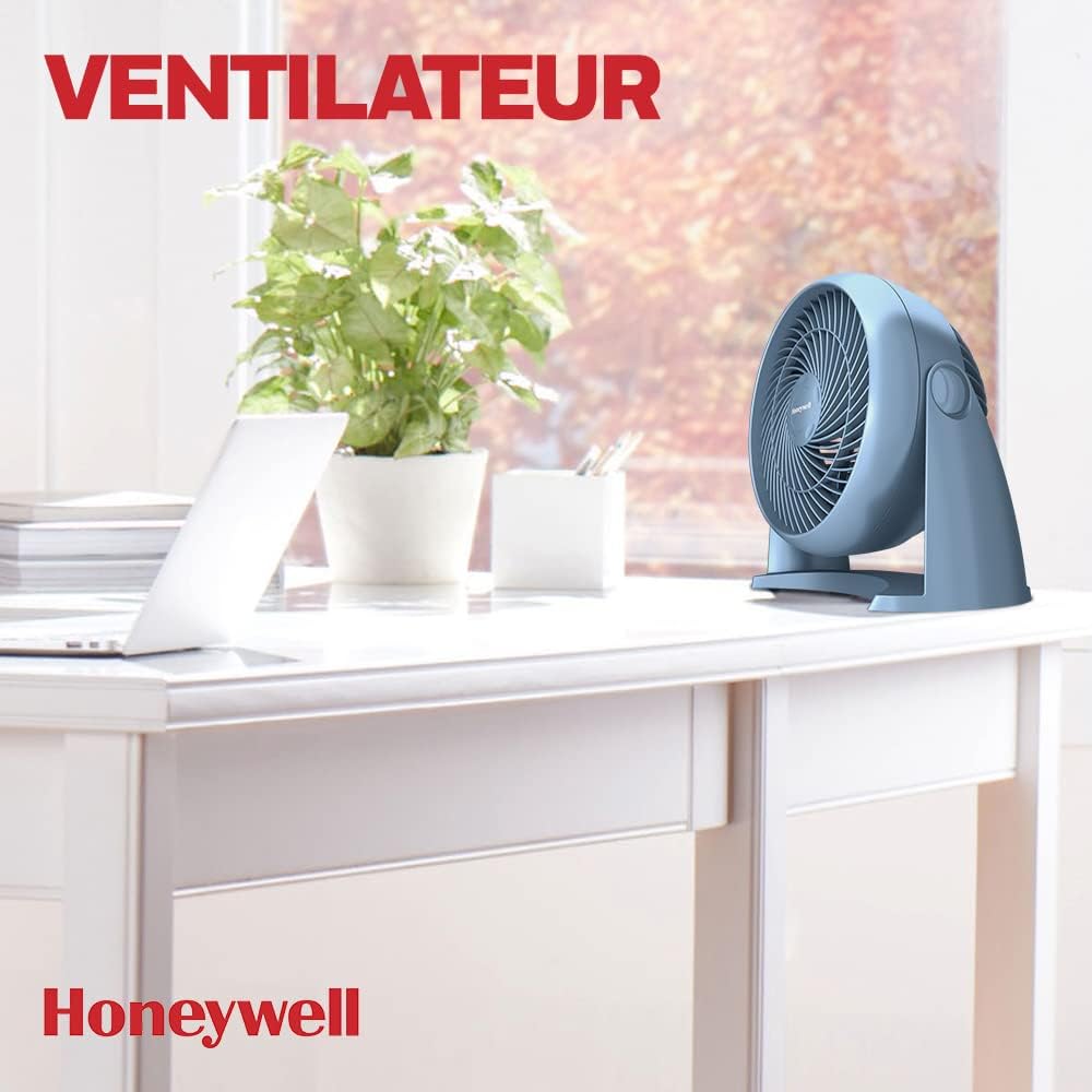  Honeywell Ventilateur TurboForce Power (fonctionnement Silencieux Pour Rafraîchissement, Inclinaison Variable à 90°, 3 Vitesses, Option De Fixation Murale, Ventilateur De Table) HT900NE4