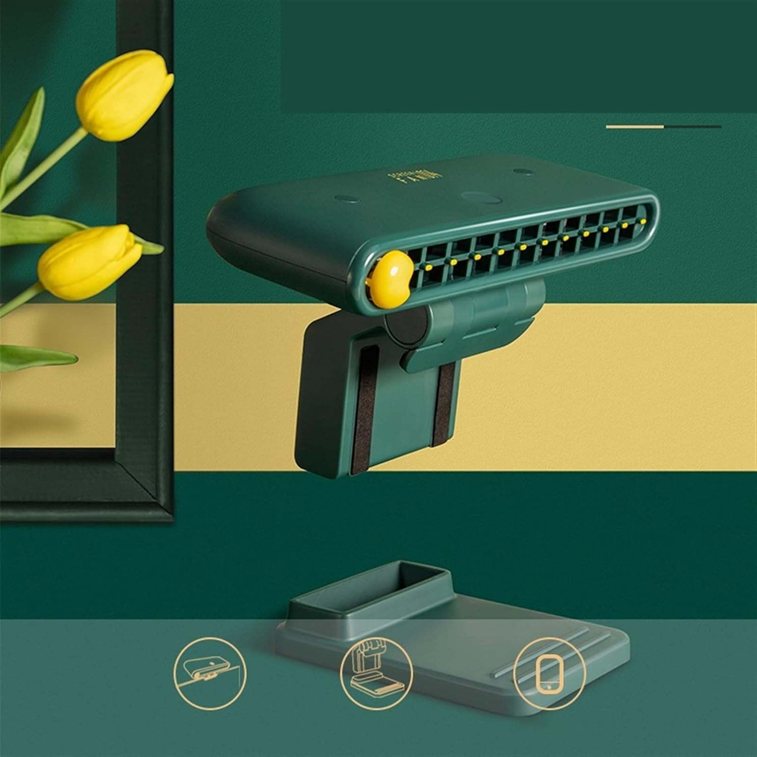  Mini Refroidisseur Portable Pour Climatiseur, Ventilateur Personnel Avec Support De Base, Solution De Refroidissement Compacte Pour La Maison Et Le Bureau, économe En énergie Et Facile à Utiliser