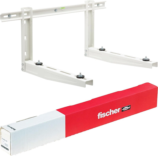  Fischer Supports Pour Climatisation, Unité Extérieure KLIMA STRONG, Longueur Du Bras 560 Mm, étagères En Acier Galvanisé Greffage Rapide, Comprend Système De Fixation Fischer SX Et Pieds Antivibrants