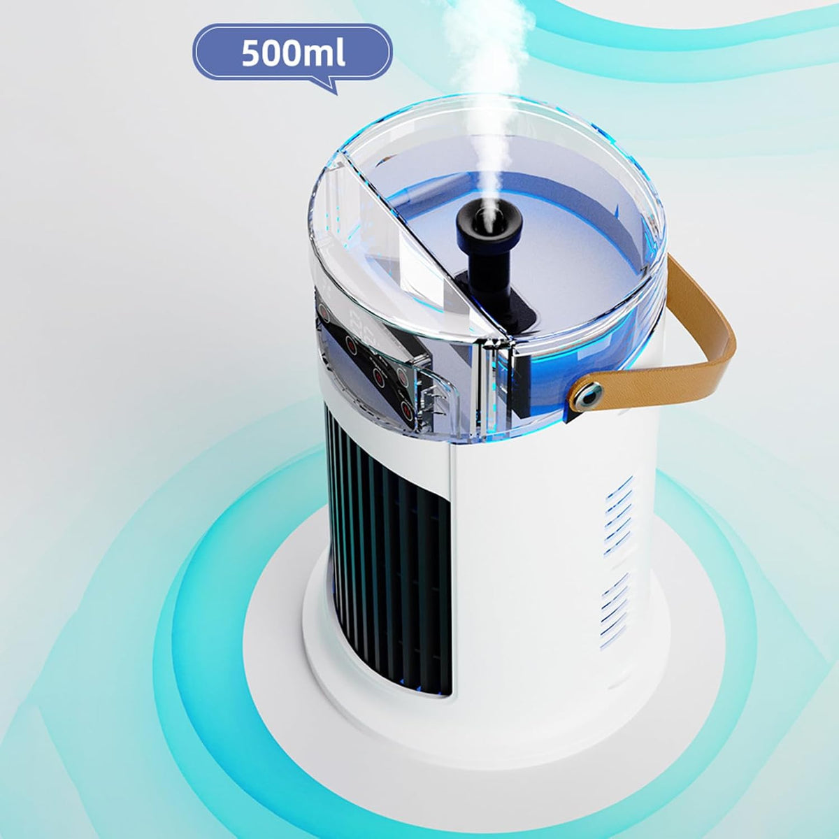  Générique Ventilateur Rafraîchissant,Climatiseur Portable Ventilateur Rafraîchissant | Appareil De Bureau Réglable Silencieux Et Portable Pour Maison Bureau Intérieur Extérieur Camping
