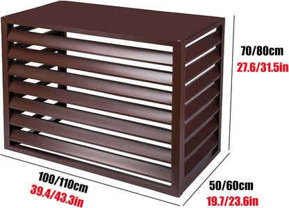 GENERIC Housse De Protection Imperméable Pour Climatiseur D'extérieur Pour Fenêtre AC, Housse De Protection Résistante à La Poussière Avec écran De Clôture En Aluminium Résistant Aux Intempéries Et Protection