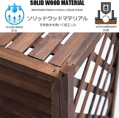  Housse De Protection Antivol Pour Climatiseur, Toutes Saisons, Protection De Confidentialité Pour Clôture Extérieure, Support Pour Plantes Pour Balcon De Jardin, étanche à L'eau Et à La Poussière