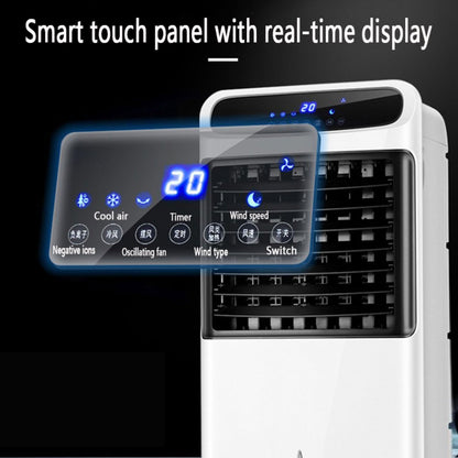  Refroidisseur D'air Ventilateur Humidificateur Climatiseur Mobile Portable Avec 3 Modes 3 Vitesses 8h Minuterie Et 60° Oscillant Réservoir Ventilateur De Circulation D'air Avec 2 Blocs Réfrigérants