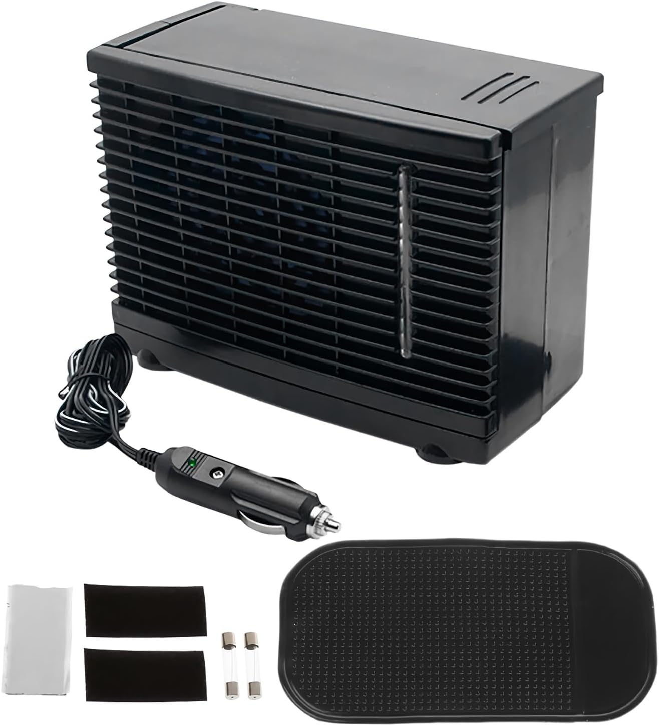  Ventilateur AC Portable Pour Véhicule - Ventilateur Climatiseur Pour Véhicule | Rafraîchisseur D'Air Évaporatif 12V Pour Camion Camping-Car Voyage Sous-Sol Chambre Garage