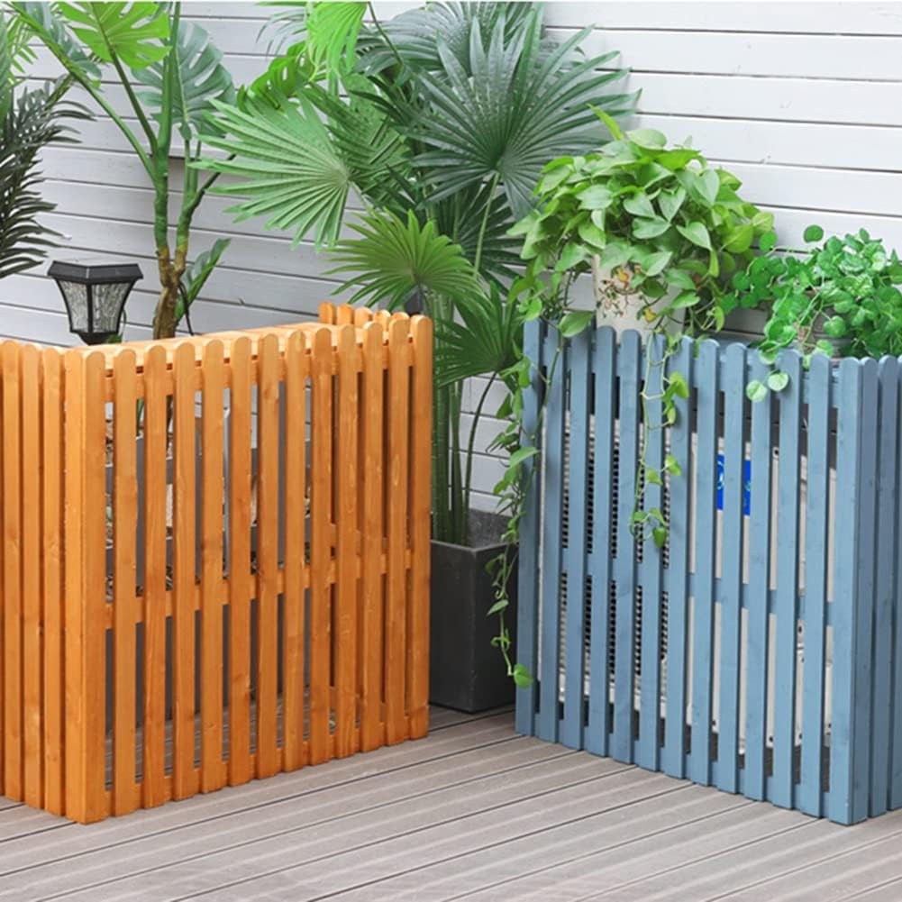 GENERIC Housse De Protection Pour Climatiseur Extérieur - Clôture En Bois Pour Climatiseurs Séparés - 120 X 60 X 109 Cm - Protection élégante Pour Jardin - Résistant Aux Intempéries - Cachette Les Unités