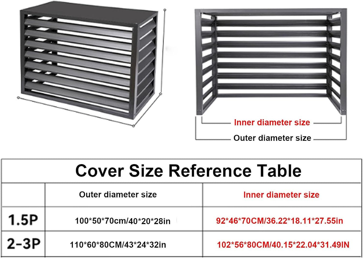 GENERIC Housse En Aluminium Marron Pour Climatiseur – Mini Housse De Pompe à Chaleur Fendue Pour Unités Extérieures, Protection Complète En Hiver, Matériau Extérieur Idéal Pour Une Utilisation En Intérieur