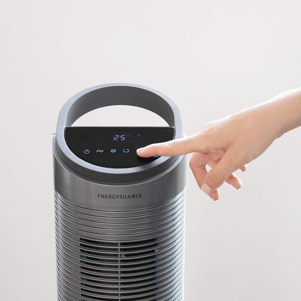  Cecotec Rafraîchisseurs D'air Par évaporation EnergySilence 2000 Cool Tower. Puissance 60 W, Réservoir Amovible De 2 Litres, 3 Vitesses, 3 Modes Avec Oscillation, Minuterie, Contrôle Tactile
