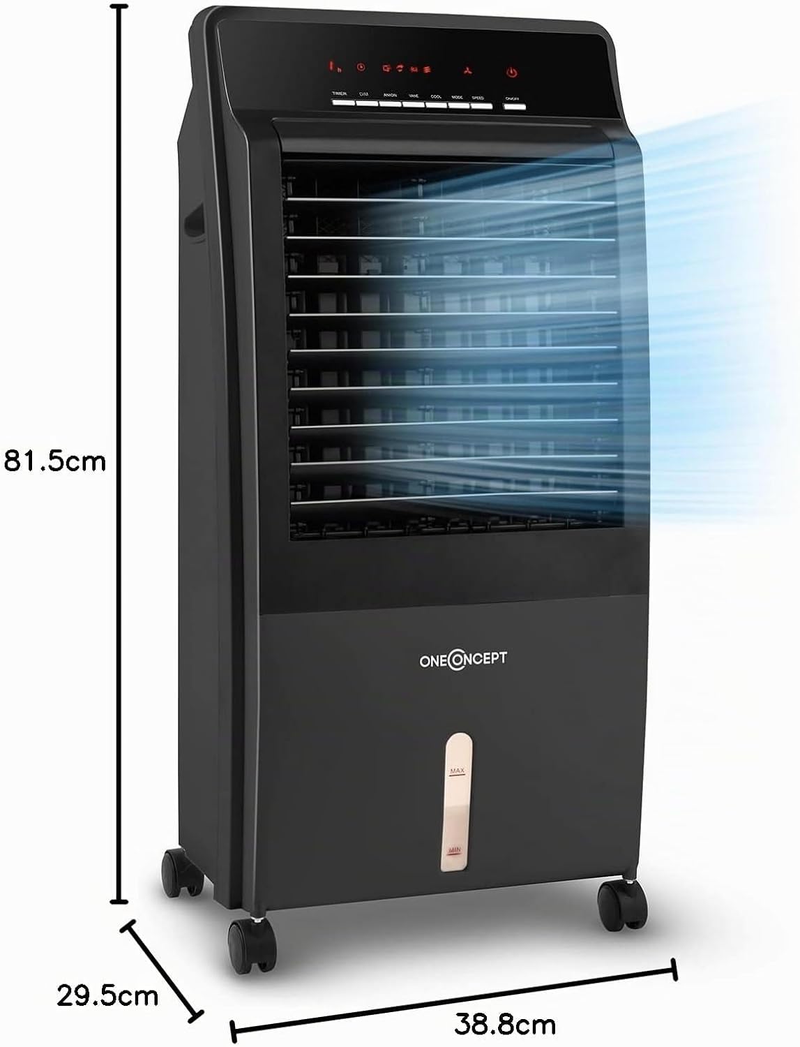  OneConcept CTR-1 Climatiseur, Rafraîchisseur D’air Et Ventilateur Pechschwarz
