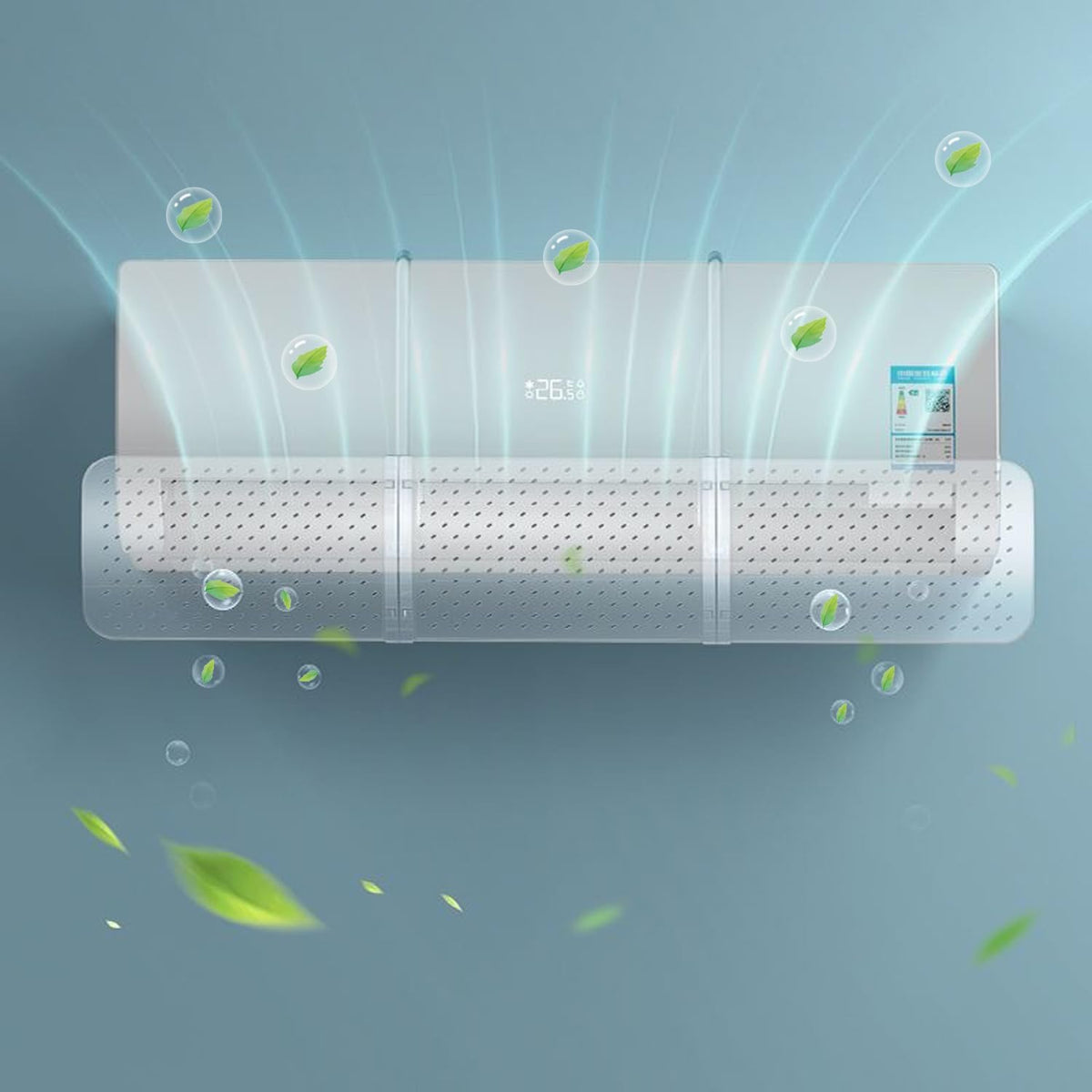  Réglable Déflecteur Climatisation, Universel Deflecteur Climatiseur Coupe-Vent, Soufflage Anti-Direct Pour Maison/Bureau âgés, Néonats, Femmes En Gestation Couvre-vent Défensé (Blanc)